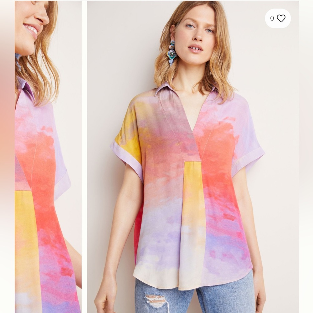 NWT Anthro Carmel Tye Dyed Blouse